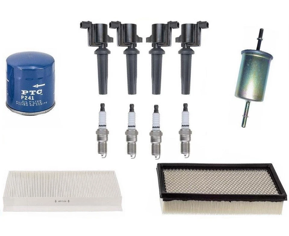 (4) Bobinas de encendido + tapones Platinum kit de puesta a punto para Ford Focus 2,3 L 03-07 Foto 1 de 4
