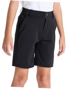 Youth Boys Golf Shorts Stretch School Uniform Clothes Medium Regular Fit Black - Picture 1 of 7