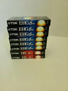 TDK 8 Paquete de 8 HS E-HG Calidad Premium 6 Horas VHS Video Casete Cintas VCR Selladas - Imagen 1 de 3