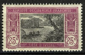 Französische Elfenbeinküste 1926, 85c Ebrie Lagune MNH Tropical Gum, Yv 72 - Bild 1 von 1