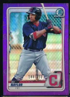 2020 Bowman Chrome Prospects Purple Refractors #BCP234 Bo Naylor /250 - Image 1 of 2
