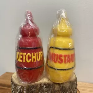 NUEVO Juego de 2 velas de novedad de cera tarro de mostaza tarro de ketchup de Amscan Inc. - Imagen 1 de 8