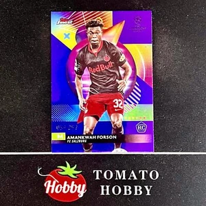 TOPPS FINEST UEFA 2023-24 AMANKWAH FORSON RC/299 REFRACTOR PÚRPURA SALZBURGO - Imagen 1 de 2