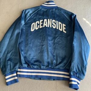 Vintage West Ark Satin bomber jacket YOUTH Large. Oceanside “Matthew” Embroidery - Picture 1 of 11