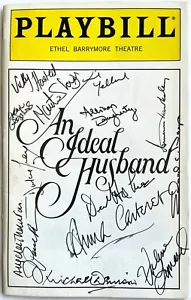 "AN IDEAL HUSBAND" FULL CAST SIGNED PLAYBILL 1996 ETHEL BARRYMORE THEATRE - Picture 1 of 1
