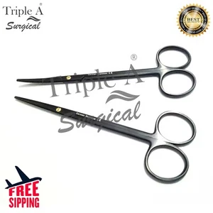 2 TC Baby Metzenbaum Scissors 5.5" STR/CVD SuperCut German Surgical Veterinary - Picture 1 of 3