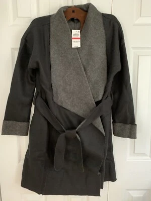 Alfani Intimates Mujer Ropa de Dormir Envolvente Bata Gris Bolsillo Cinturón XS Nueva Etiqueta Acogedora Foto 1 de 4