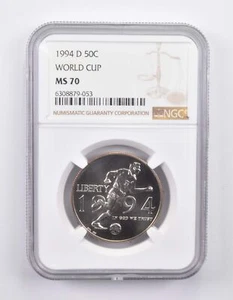 MS70 1994-D World Cup Soccer Commemorative Half Dollar NGC - Picture 1 of 5