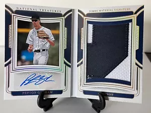 2023 National Treasures Peyton Graham AUTO JUMBO PATCH #/10 TIGERS - Picture 1 of 3