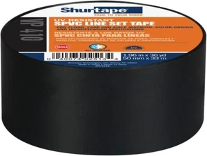 Shurtape VP 410 Colored Line Set and Marking Tape, Black 50mm x 33 Meters - Picture 1 of 3