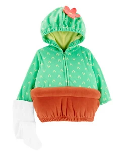Carter's Baby Cactus Halloween Costume 24M Month Tights Green Flower Pot Desert - Picture 1 of 7