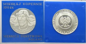 *TRIU* POLAND 100 ZLOTYCH 1974 KOPERNIK Silver PROOF - Picture 1 of 1