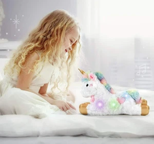 FAO Schwarz Peluche Unicorno 15" con Luci LED e Suoni, Abbraccio  - Foto 1 di 12