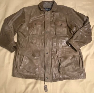 Chaqueta De Colección J Walden Para Hombres L Grande Cuero Genuino Abrigo Forrado Termolite Foto 1 de 4