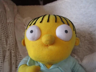 Ralph Wiggum Muñeca de Los Simpson Peluche 12” Aplausos en Soporte RARO 2003 Aplausos Foto 1 de 4