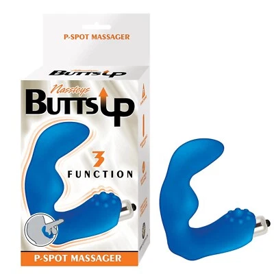 Masajeador anal de próstata vibrante azul resistente al agua Butts Up 3 funciones vibrador Foto 1 de 4