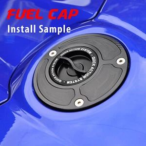 Quick Lock Black Fuel Tank Cap C-CAP For Kawasaki ZX-10R 06-13 10 11 12 - Picture 1 of 6