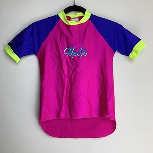 Alpha Rash Guard Pink Sun Wear Swim Shirt Long Tail Short Sleeve 100+ SPF/UPF - Picture 1 of 12
