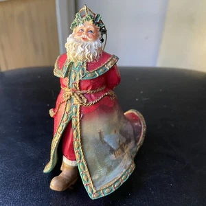 Thomas Kinkade Ashton Drake Moonlight Cottage Old World Santa Heirloom Ornament - Picture 1 of 9