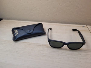 Ray Ban Wayfarer RB2132 Italy Black Clear Sunglasses 55 18 145 w/case - Picture 1 of 9