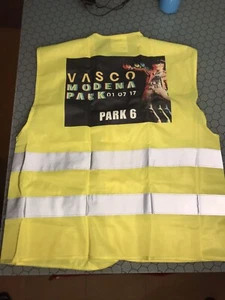 Vasco Rossi Modena Park 2017 Giubbotto Catarifrangente Con Stampa Giallo Chiaro - Foto 1 di 6