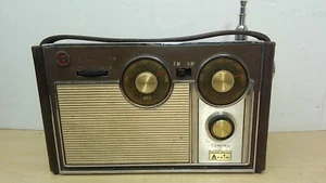 Vintage 1960s Arvin 10 Transistor Radio 64R78 Walnut Works - Picture 1 of 18