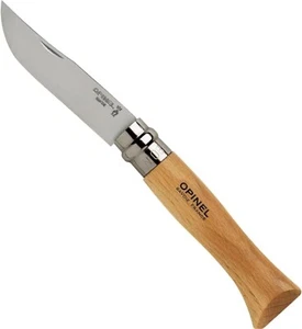 Opinel No. 8 3.28" Stainless Steel Blade Folding Knife with Hardwood Handle - Picture 1 of 8