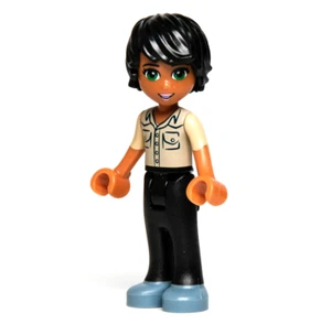 Minifigura Lego Friends - Matthew - Negro / Caqui (frnd112) 41100 jet privado - Imagen 1 de 6