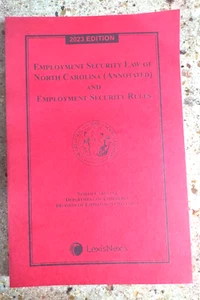 New 2023 Employment Security Law of North Carolina Lexis Nexis - Imagen 1 de 3
