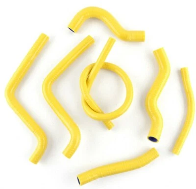 Fit 2000-2004 Honda CR125 CR125R Silicone Radiator Coolant Hose Tube Kit Yellow - Изображение 1 из 4