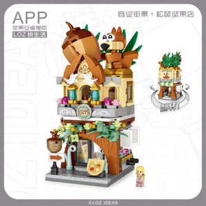LOZ Building Blocks City Street Squirrel Nut Shop Bricks Set Model Gift Kid Toys - Picture 1 of 3