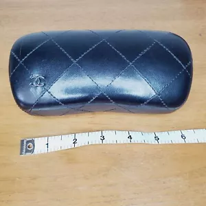 Chanel Sunglasses Eyeglasses CASE ONLY Black Hard Case Clam-shell Case CC Logo - Picture 1 of 4