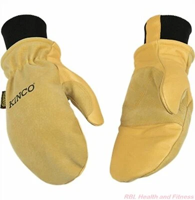 KINCO 901TW Womens Lined Winter Premium Grain & Suede Pigskin Heatkeep Ski Mitts