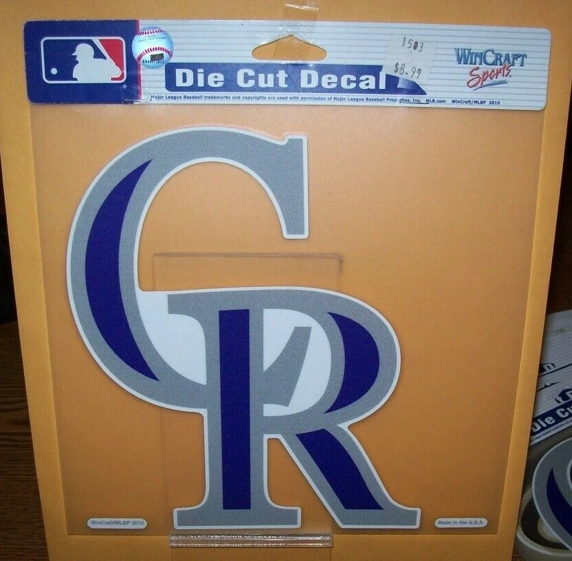 COLORADO ROCKIES LOGO WINCRAFT 8X8 PERFECT CUT DECAL STICKER - Image 1 of 1