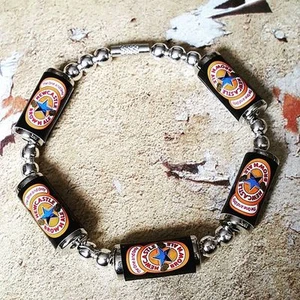 Unique NEWCASTLE BROWN ALE BRACELET handcrafted GEORDIE retro FAB can BEER pub - Picture 1 of 1