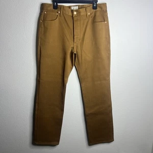 Wythe Bedford Men’s Pants Cord Five Pocket Bay Brown SIZE 36 Button Fly EUC - Picture 1 of 9