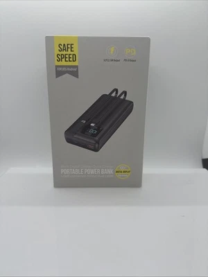 200000mAh BANCO DE ALIMENTACIÓN PORTÁTIL (Negro) USB LCD Cargador Súper Rápido para Teléfono Celular Foto 1 de 4