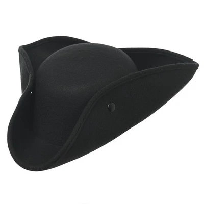 Sombrero pirata medieval Halloween sombrero tricornio Ren Faire sombrero colonial sombreros de Halloween Foto 1 de 3