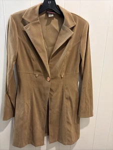 Mystic One Button Long Jacket Light Brown - Picture 1 of 5