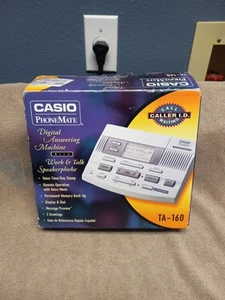 CASIO PHONE MATE - MODEL TA-160 - Z GŁOŚNIKIEM, IDENTYFIKATOREM DZWONIĄCEGO, W ORYGINALNYM PUDEŁKU! - Zdjęcie 1 z 7
