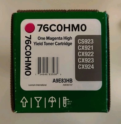Original Lexmark 76C0HM0 Toner Magenta Rot NEU - CS923 CX921 CX922 CX923 CX924 - Bild 1 von 3