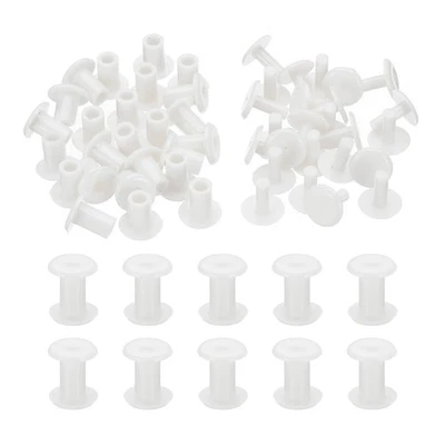 M5*8mm Plastic Binding Post 24 Sets Chicago Screws Rivet Post Press-on Buckle Foto 1 de 4