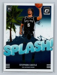 Stephon Castle 2024-25 Donruss Optic #14 Splash! Speroni San Antonio - Foto 1 di 2