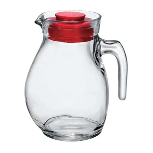 Karaffe Sangria 1,5 Lt Glas mit Deckel Rot - BORMIOLI ROCCO - Vino Wasser - Bild 1 von 1