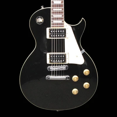 Suzuki SLS-50BK Single Cutaway LP Style Electric Guitar, Gloss Black, Hard Case - Image 1 of 4