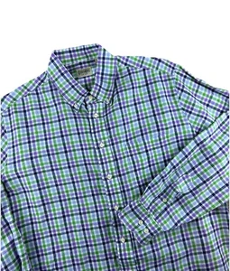 Gitman Bros Shirt Mens XL Multicolor Stripe Check Linen Blend Button Down USA - Picture 1 of 8