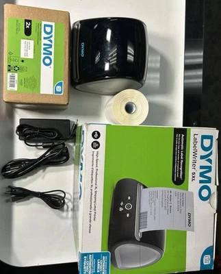 Dymo LabelWriter 5XL Direct Label 4x6 Printer USB Black 2112554 & 4 Rolls Labels - Image 1 of 4