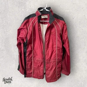 Wilson Vintage Red Black Windbreaker Jacket Size Medium Retro Sporty Outerwear - Picture 1 of 3