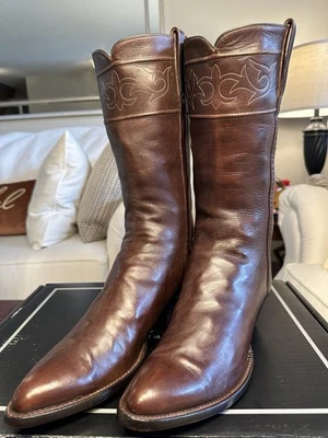 Lucchese Classic's Men's Handmade Royal Calf Stove Pipe Pointed Toe Boots 9.5 C! - Image 1 of 4