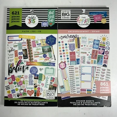 FAITH & ENCOURAGEMENT Stickers Happy Planner Me & My Big Ideas 1300+ - Image 1 of 4